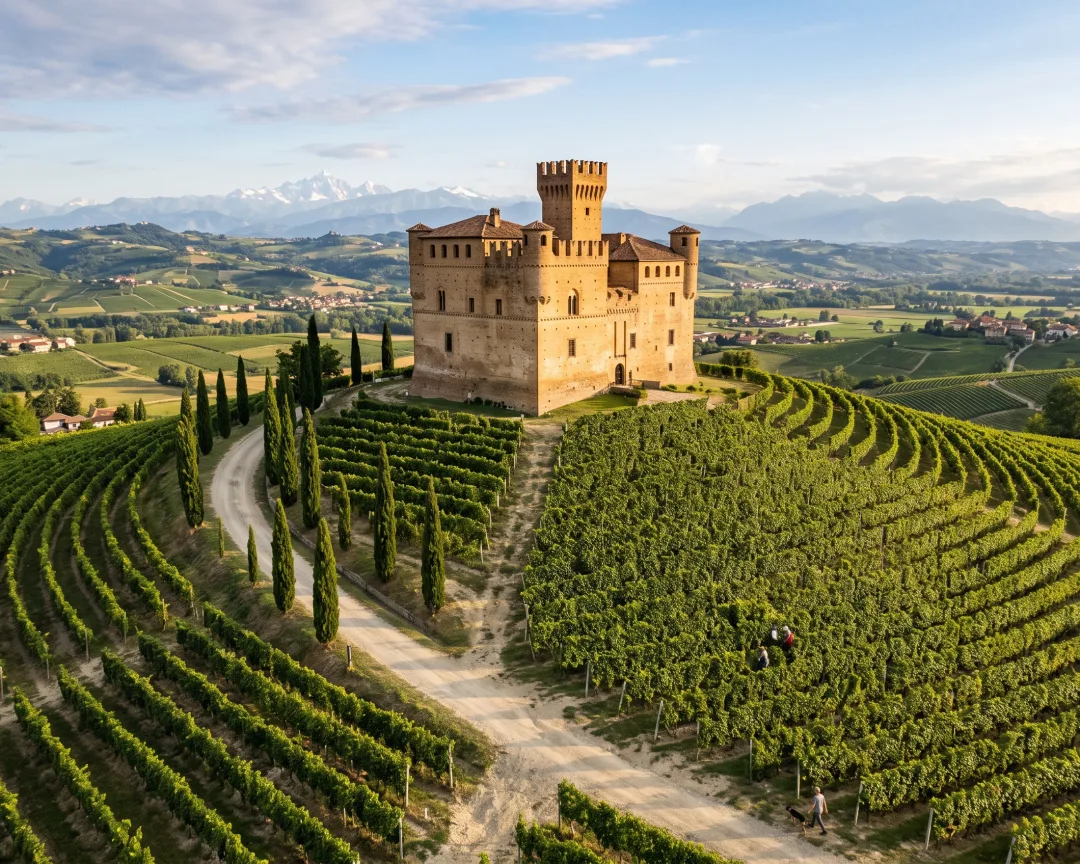 Un castello dell'anno Mille con dentro un'enoteca